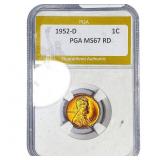 1952-D Wheat Cent PGA MS67 RD