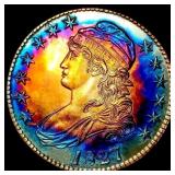 1827 Sq Bs 2 Capped Bust Half Dollar
