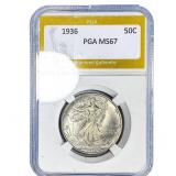 1936 Walking Liberty Half Dollar PGA MS67