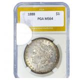 1888 Morgan Silver Dollar PGA MS64