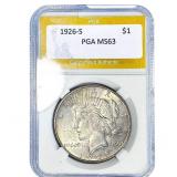 1926-S Silver Peace Dollar PGA MS63