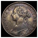 1861 Great Britain Bronze Farthing