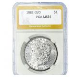 1882-O/O Morgan Silver Dollar PGA MS64