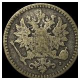 1865S Finland Silver 50 Pennia