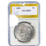 1888 Morgan Silver Dollar PGA MS64