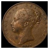 1841 Great Britain Copper 1 Farthing KM725