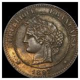 1897 France Bronze 10 Centimes