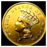 1856-S $3 Gold Piece