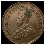 1912 India Silver 1/2 Rupee