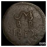 1812 Mexico Ozxaca Copper 8 Reales