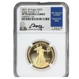 2021-W Gold Eagle $25 1/2 oz NGC PF70 UC