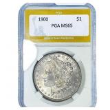 1900 Morgan Silver Dollar PGA MS65