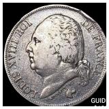 1823 A France Silver 2 Francs