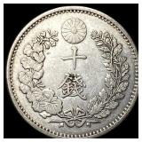 1887 Japan Meiji Silver 10 Sen