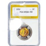 1952 Wheat Cent PGA MS66+ RD