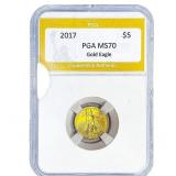 2017 Gold $5 American Eagle 1/10oz PGA MS70