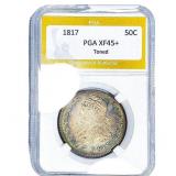 1817 Capped Bust Half Dollar PGA XF45+ Toned
