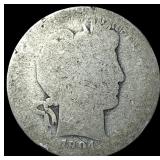 1904 Barber Silver Quarter NICELY CIRCULATED