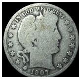 1907 Barber Half Dollar NICELY CIRCULATED