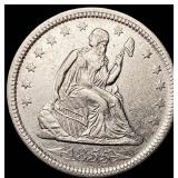 1855 Arrows Seated Liberty Silver Quarter  CLOSEL