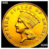 1888 $3 Gold Piece UNCIRCULATED