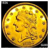 1836 $2.50 Gold Quarter Eagle CHOICE AU