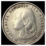 1895 Netherlands Silver 10 Cents