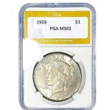 1926 Silver Peace Dollar PGA MS63
