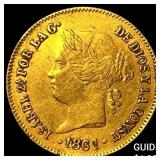 1861 Philippines Gold 1 Peso .0476 AGW