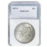 1887-S Morgan Silver Dollar  BU