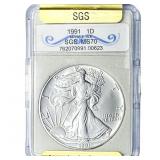 1991 Silver Eagle SGS MS70