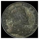 1910 Ceylon Silver 10 Cents
