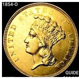1854-O $3 Gold Piece HIGH GRADE