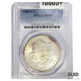 1884-CC Morgan Silver Dollar PCGS MS65