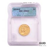1916-S $5 Gold Half Eagle ICG MS62