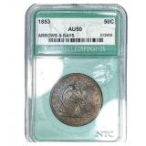 1853 Seated Liberty Half Dollar NTC AU50