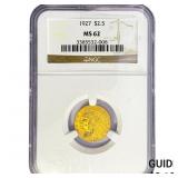 1927 $2.50 Gold Quarter Eagle NGC MS62