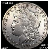 1893-CC Morgan Silver Dollar CLOSELY UNCIRCULATED