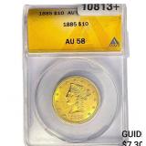 1885 $10 Gold Eagle ANACS AU58