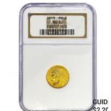 1913 $2.50 Gold Quarter Eagle NGC MS62