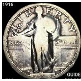 1916 Standing Liberty Quarter ABOUT UNCIRCULATED