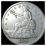 1876-S Silver Trade Dollar NEARLY UNCIRCULATED