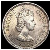 1961 Malaya & British Borneo Copper Nickel 10 Cent