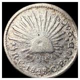 1848CCE Mexico Silver 1/2 Real