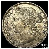 1873 Straits Settlements Silver 10 Cents