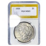 1926 Silver Peace Dollar PGA MS63
