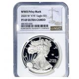 2020-W Silver Eagle NGC PF69 Ultra Cameo