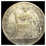 1925A French Indo-China Silver 10 Centimes