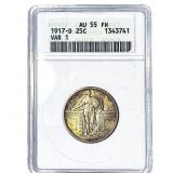 1917-D Standing Liberty Quarter ANACS AU55
