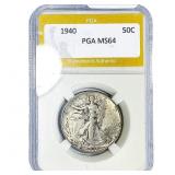 1940 Walking Liberty Half Dollar PGA MS64